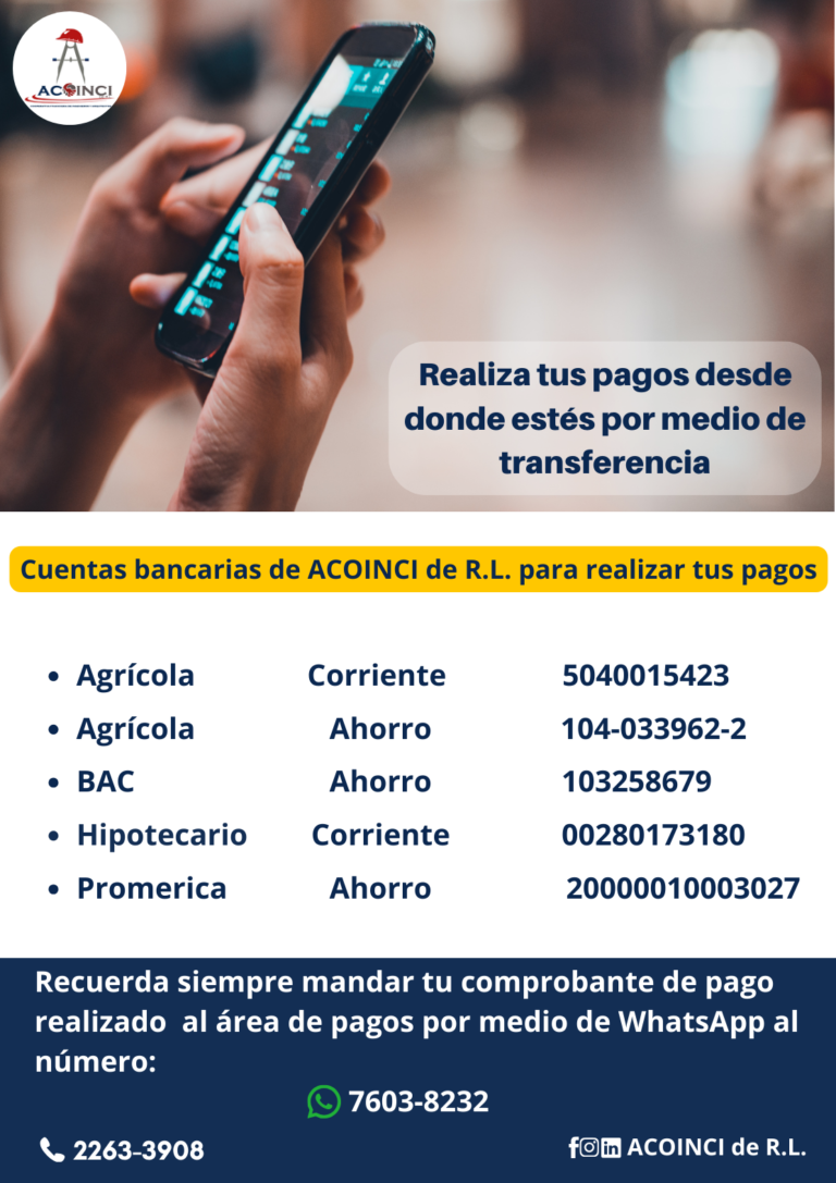 Cuentas corrientes para pago a transferencias