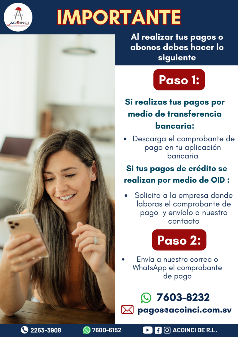 Proceso para pagos en trasferencia